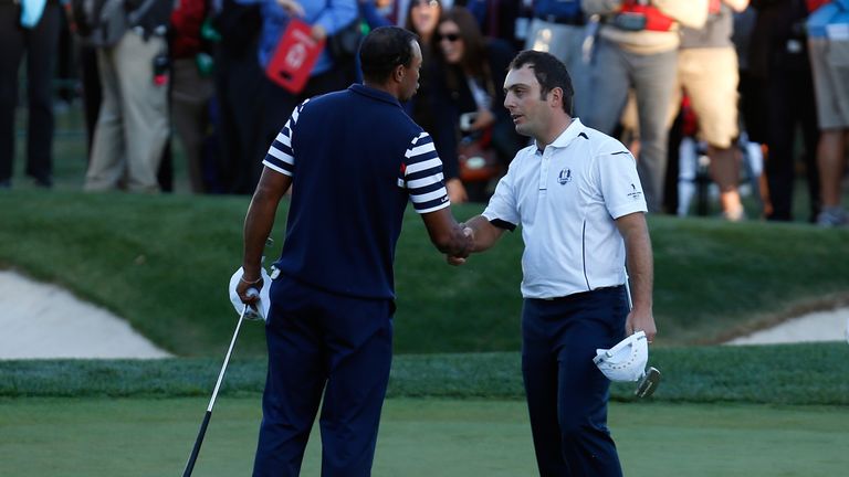 Woods and Molinari went out in the final match on Sunday
