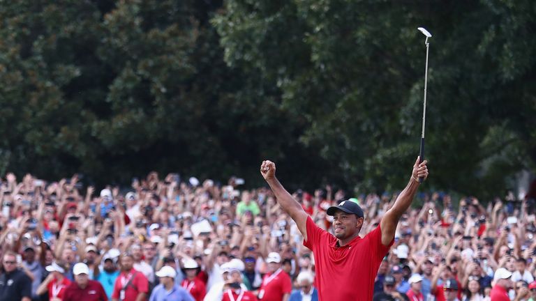 Woods won his first victory in more than five years at the Tour Championship