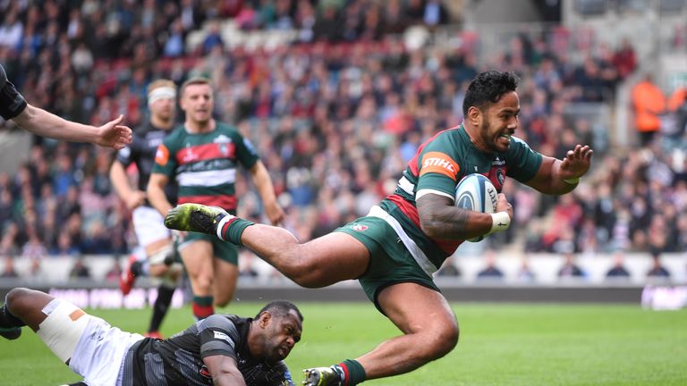 Manu Tuilagi was among the try scorers as Leicester put Newcastle to the sword at Welford road