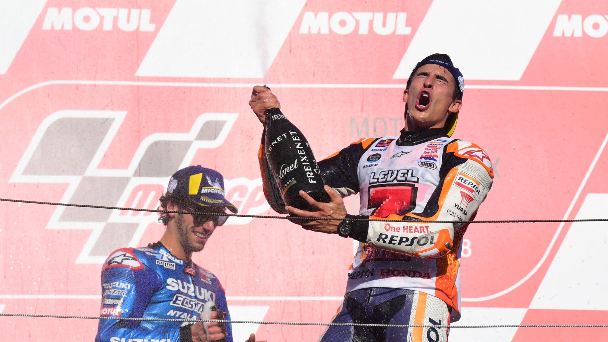 Marc Marquez retains MotoGP crown in Japan then dislocates shoulder celebrating Motor Racing News Sky Sports