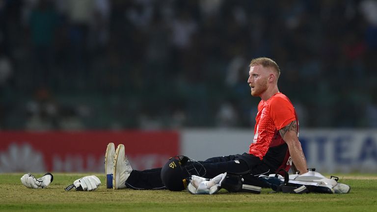 Ben Stokes hobbled to a score of 67 in the final ODI