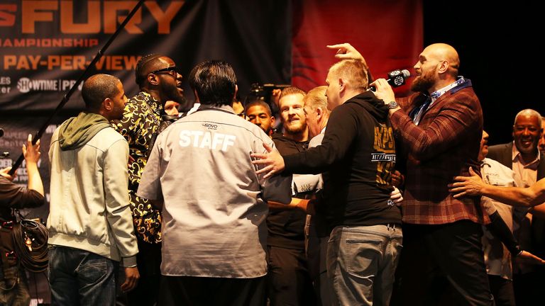 'The Bronze Bomber' clashed again with Fury in America