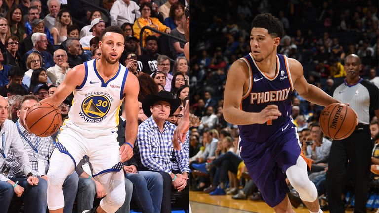 A look at the best plays from Stephen Curry and Devin Booker from Suns @ Warriors