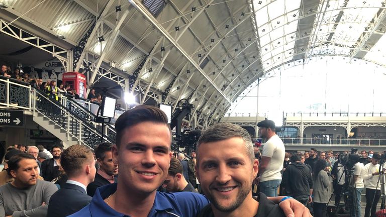 Daniel enjoyed hanging out with Carl Froch at Wembley