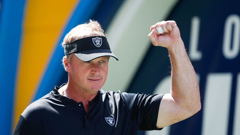 Oakland Raiders head coach Gruden has only won one game so far since his return 