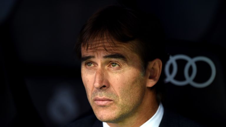 Real Madrid head coach Lopetegui is under pressure at the Bernabeu
