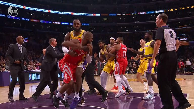 LeBron played peacemaker after Chris Paul and Rajon Rondo clashed