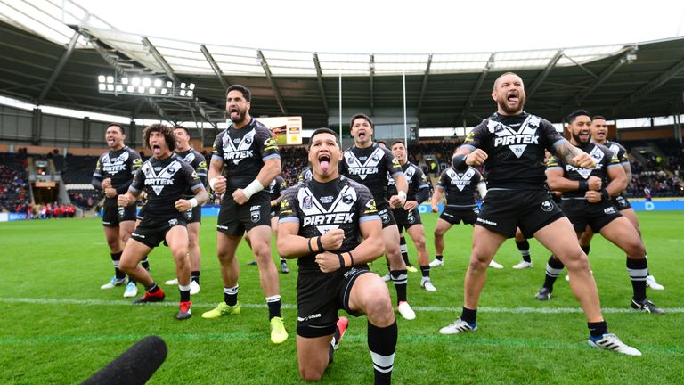 New Zealand perform the haka before the first Test