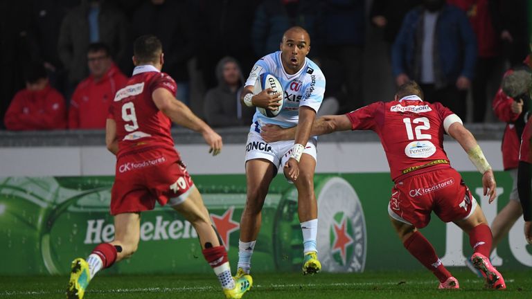 Simon Zebo went over for Racing's third try