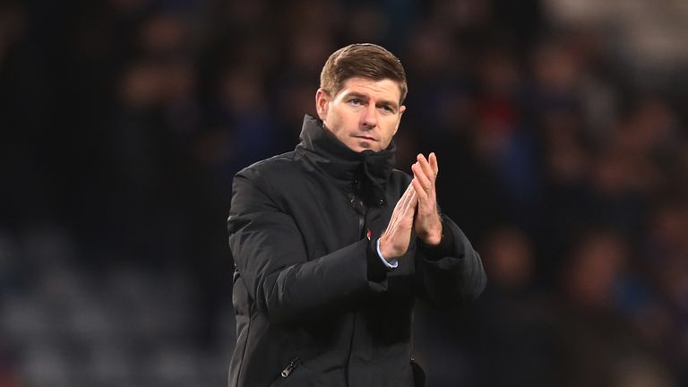 Rangers manager Steven Gerrard said he was proud of his players after their draw with Villarreal