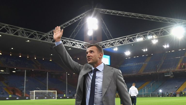 Andriy Shevchenko has guided Ukraine to promotion in the UEFA Nations League