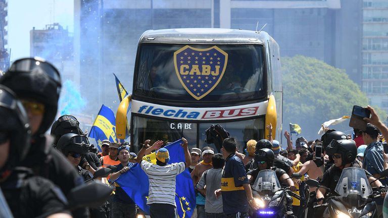 The Boca Juniors bus was attacked