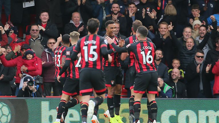 Bournemouth are up from 13th to sixth, with seven more points