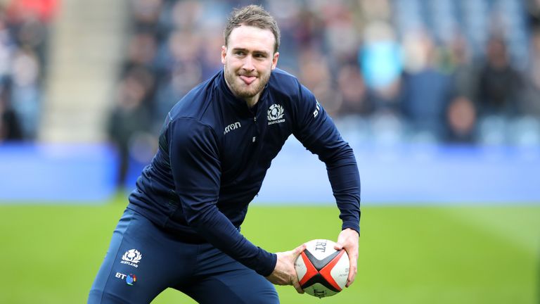 Stuart Hogg, Tommy Seymour and Blair Kinghorn will form Scotland's back-three against Italy