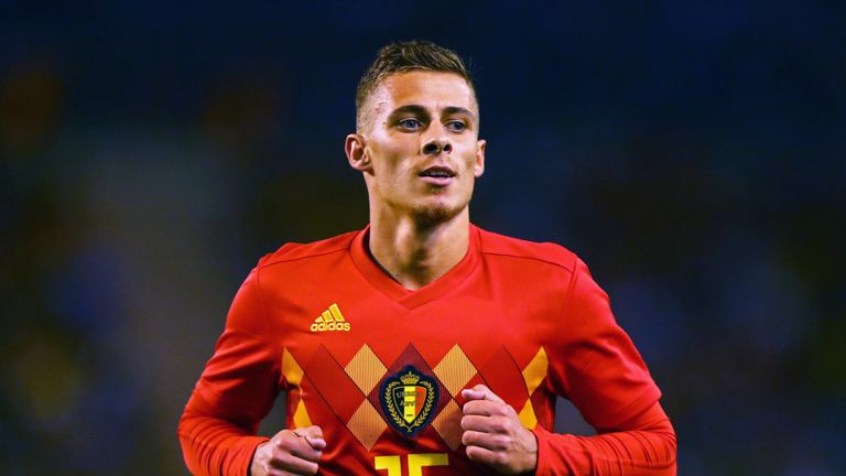 Thorgan has scored one goal in 14 appearances for Belgium