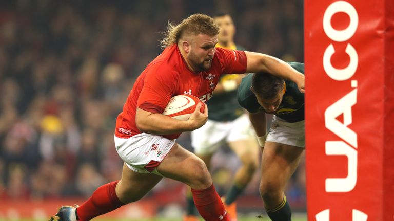 Prop Tomas Francis scored the first try of the day after 10 minutes - his first for Wales