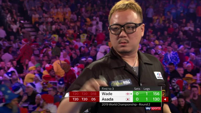 Asada produced some blistering darts including a thrilling 130 check-out