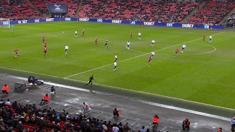 Charlie Austin (centre of the pitch) looked to be offside for Southampton's late goal