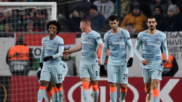 Alvaro Morata was substituted with a knee injury at Vidi on Thursday