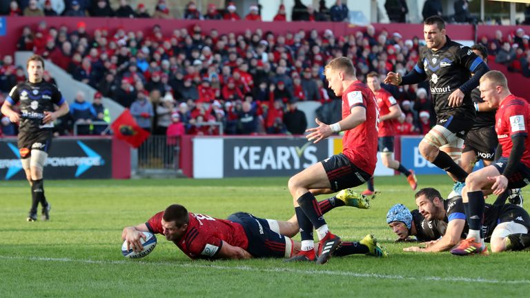 CJ Stander notched Munster's second try of the day after 68 minutes 