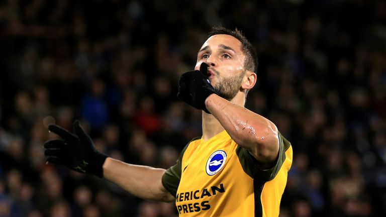 Andone joined Brighton from Deportivo La Coruna in July 2018