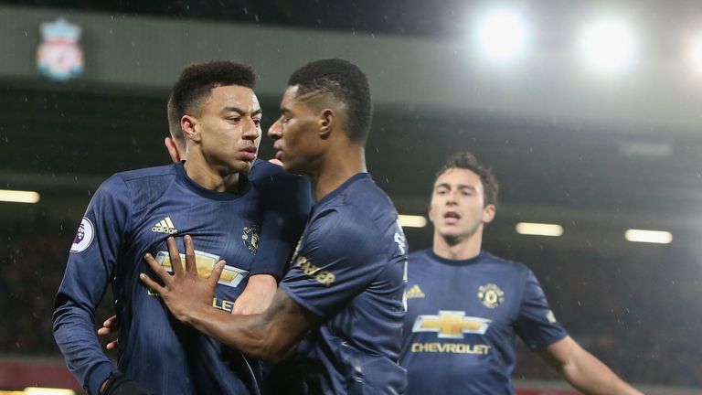 Neville thinks United have plenty of promise in attack, with Jesse Lingard (L) and Marcus Rashford (R) among those at the club