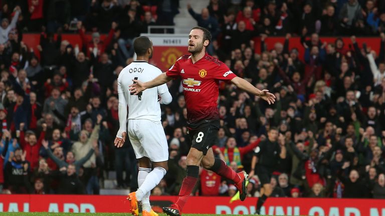 Juan Mata scored his 50th goal in the Premier League