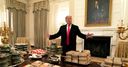 WATCH: Trump buys burgers for footballers