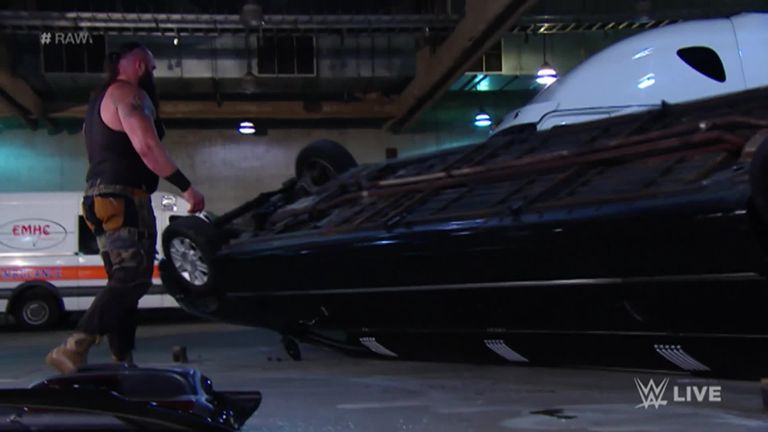 Braun Strowman made light work of Vince McMahon's limousine on this week's Raw