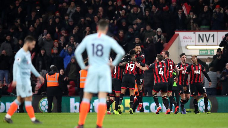 Bournemouth thrashed Chelsea to move back into the top half of the table