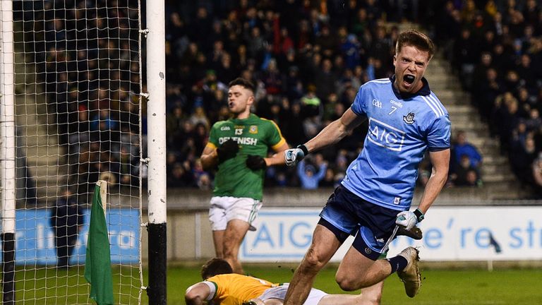 Seizing the opportunity: Robbie McDaid celebrates after scoring Dublin's goal against Meath