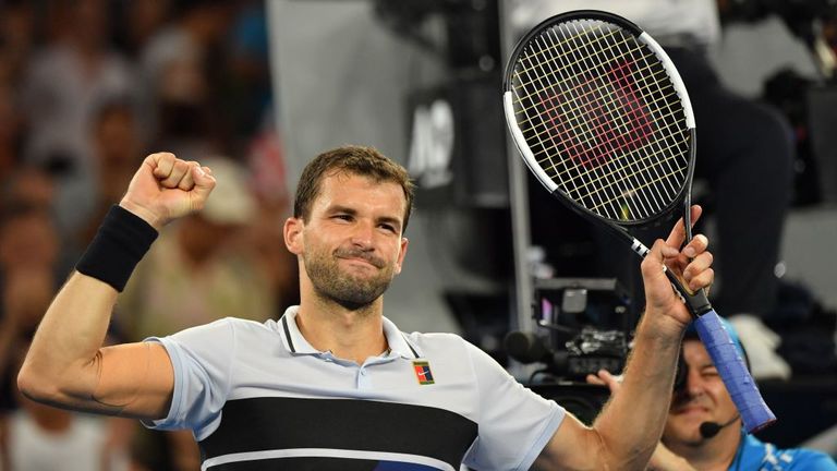 Grigor Dimitrov powered into the last 16 of the Australian Open