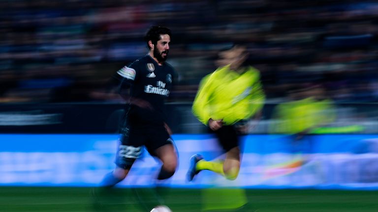 Isco came out in the middle of the second half at Leganes