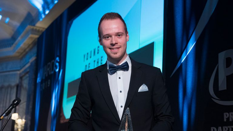 Max Hopp was named PDC young player of the year