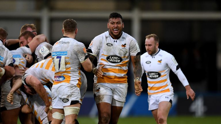 Nathan Hughes scored Wasps' only try of the day after 14 minutes 