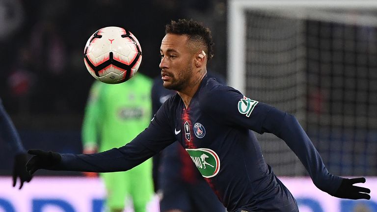 Neymar will miss both legs of the Champions League tie with Man Utd