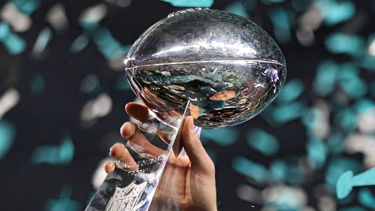 The Vince Lombardi Trophy is up for grabs in the Super Bowl