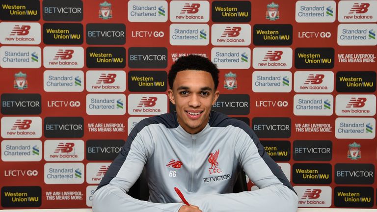 Trent Alexander-Arnold signed a new long-term contract with Liverpool