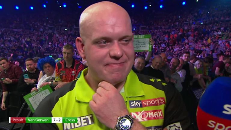 Michael van Gerwen feels you need to be ruthless in the Premier League and was disappointed he missed out on beating Rob Cross 7-0