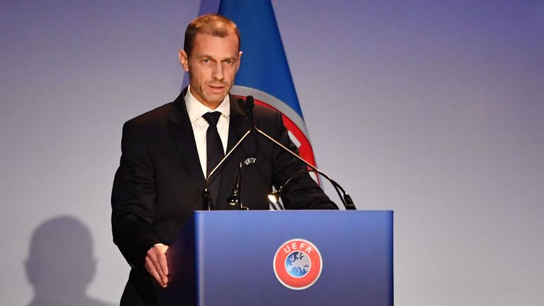 Ceferin was re-elected unopposed at UEFA's annual congress in Rome