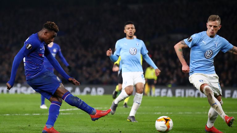Callum Hudson-Odoi scored Chelsea's third goal in their win over Malmo