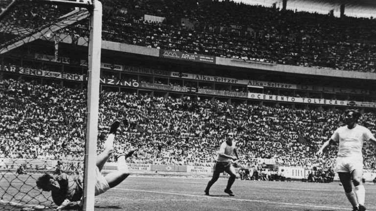 Gordon Banks' famous save to deny Pele at the 1970 World Cup