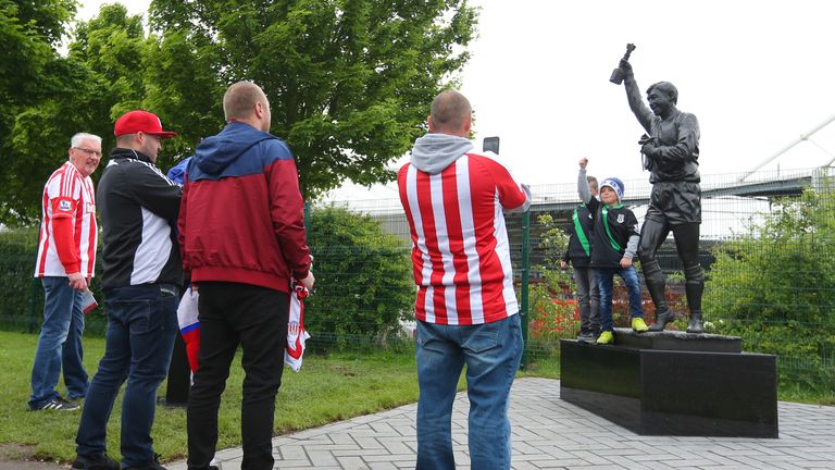 Banks has a statue outside Stoke's stadium