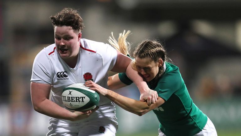 Hannah Botterman on the charge for England