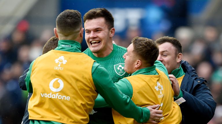 Jacob Stockdale was among the try scorers as Ireland won at Murrayfield 