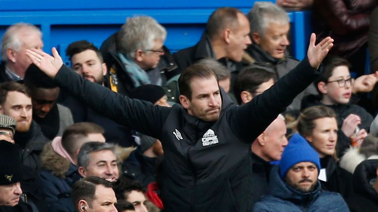 Jan Siewert appeals for a Huddersfield penalty