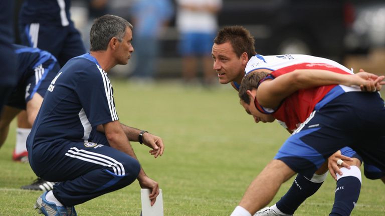 Terry with Jose Mourinho during his time at Chelsea