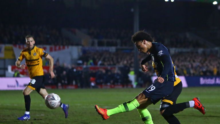 Leroy Sane gave Manchester City the lead after half-time