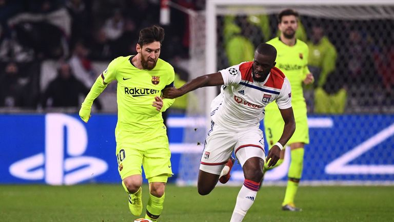 Tanguy Ndombele (R) impressed for Lyon this season