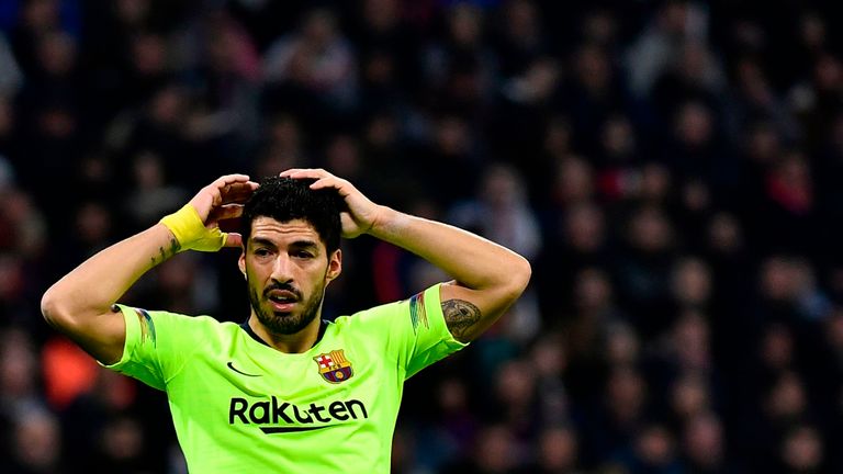 Luis Suarez has struggled for goals recently with Barcelona